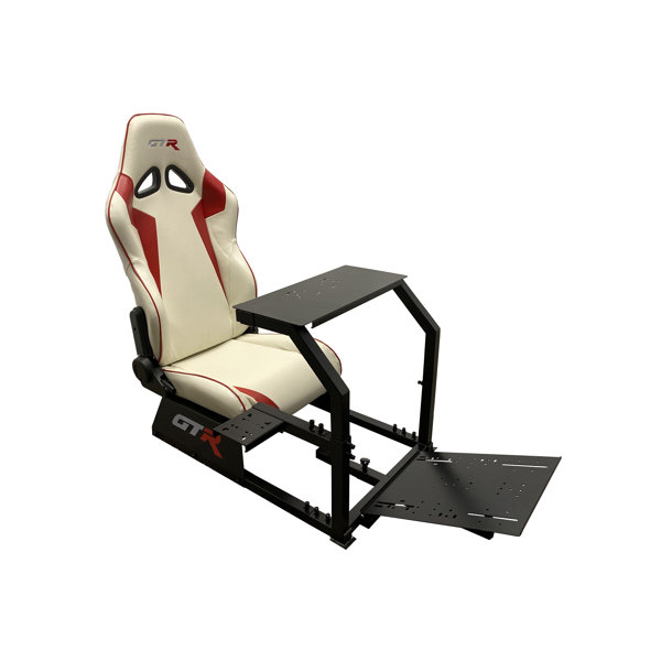 GTR Simulator Reclining Leather PC & Racing Game Chair with Footrest